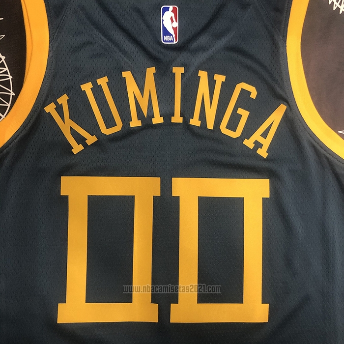 Camiseta Golden State Warriors Jonathan Kuminga #00 Ciudad 2018-19 Azul